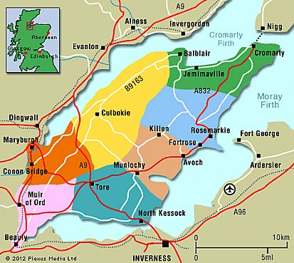 Black Isle Area Map